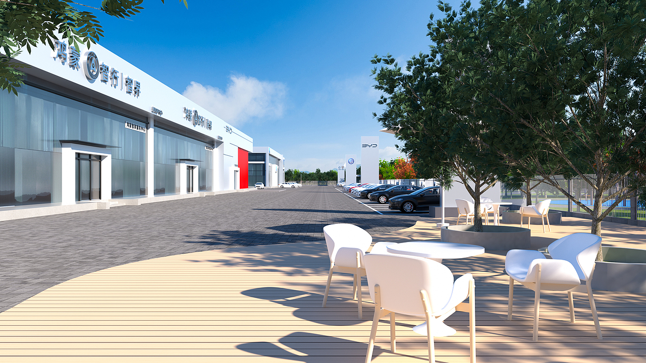 锦宇汽车园区未来效果图（图ZNDAyNzU5NjA4） - 商业空间设计 - 站酷设计师基诺夫猫艇原创素材 - 站酷ZCOOL