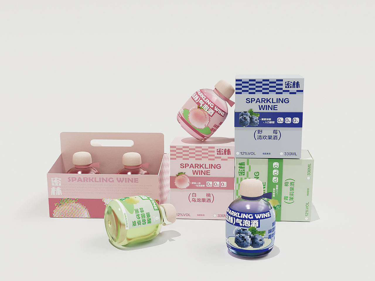 密林微醺果味气泡酒 | 包装设计（图ZNDAyNzYwNDM2） - 产品 - 站酷设计师噜噜咩原创素材 - 站酷ZCOOL