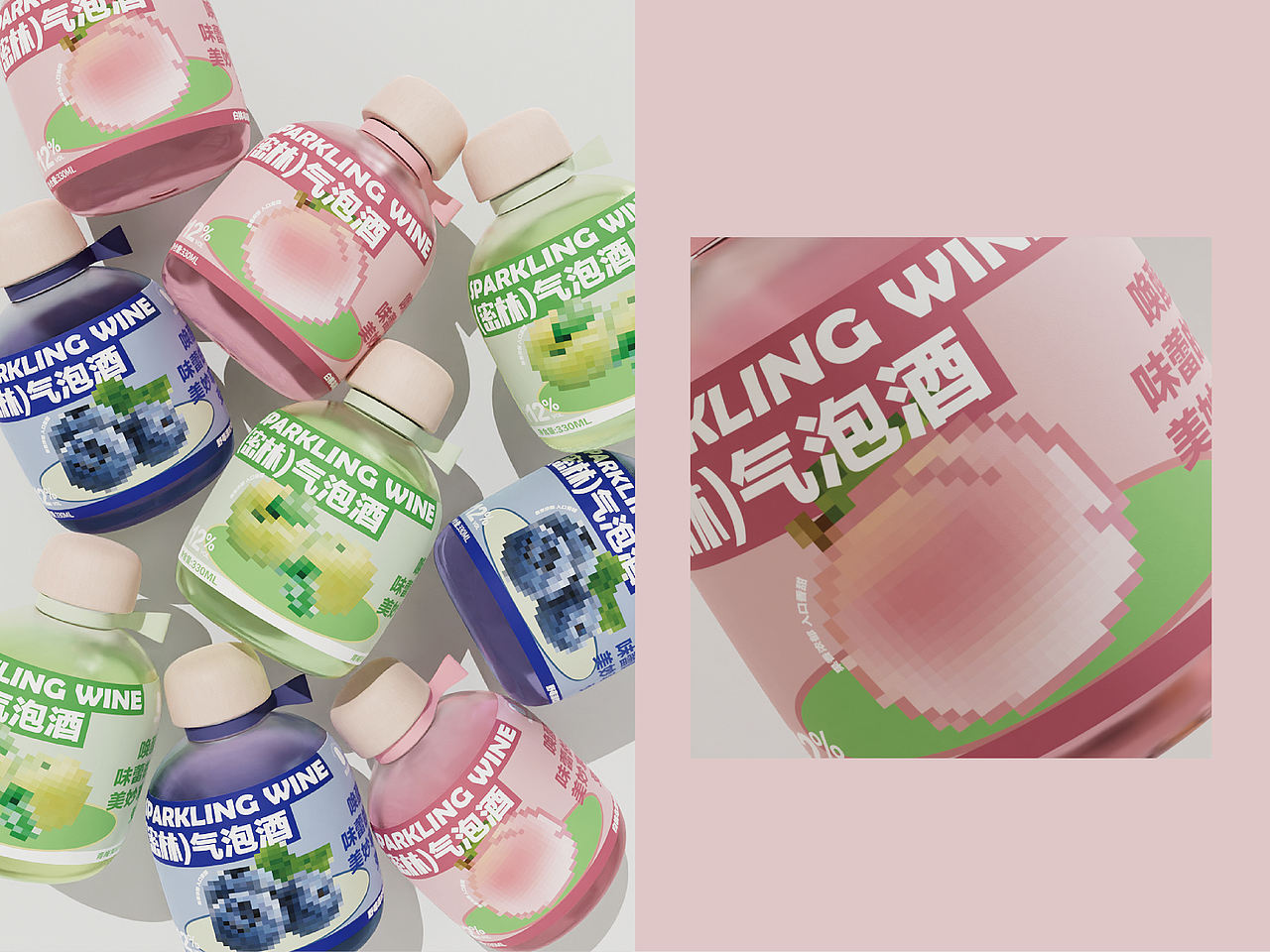 密林微醺果味气泡酒 | 包装设计（图ZNDAyNzYwMzk2） - 产品 - 站酷设计师噜噜咩原创素材 - 站酷ZCOOL