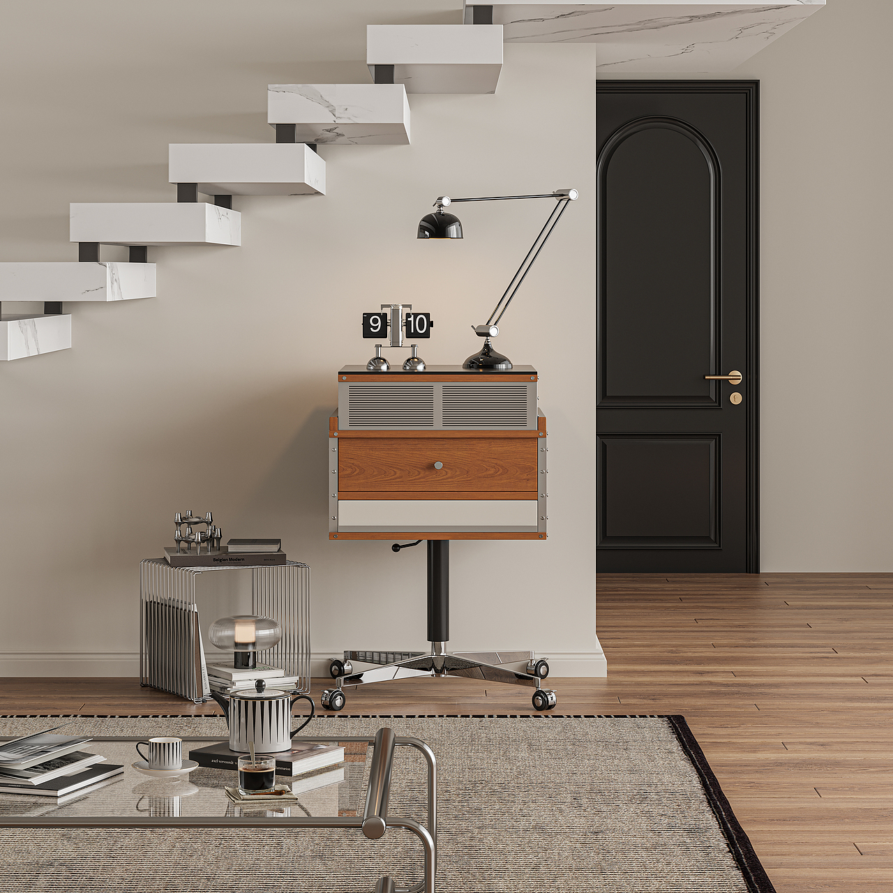 可移动唱片机置物柜（图ZNDAyNzYxNDA4） - 生活用品 - 站酷设计师谷及家居原创素材 - 站酷ZCOOL