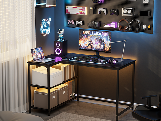 展示动画-电脑桌-三维动画