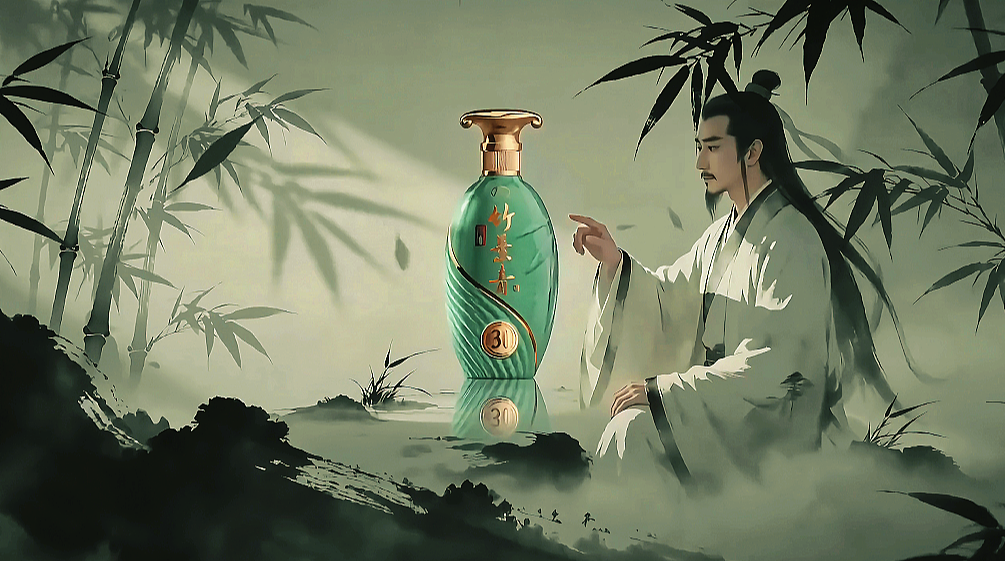 竹里观心，山河入酒（图ZNDAyNzY0ODcy） - AI作品 - 站酷设计师沃迪品牌原创素材 - 站酷ZCOOL