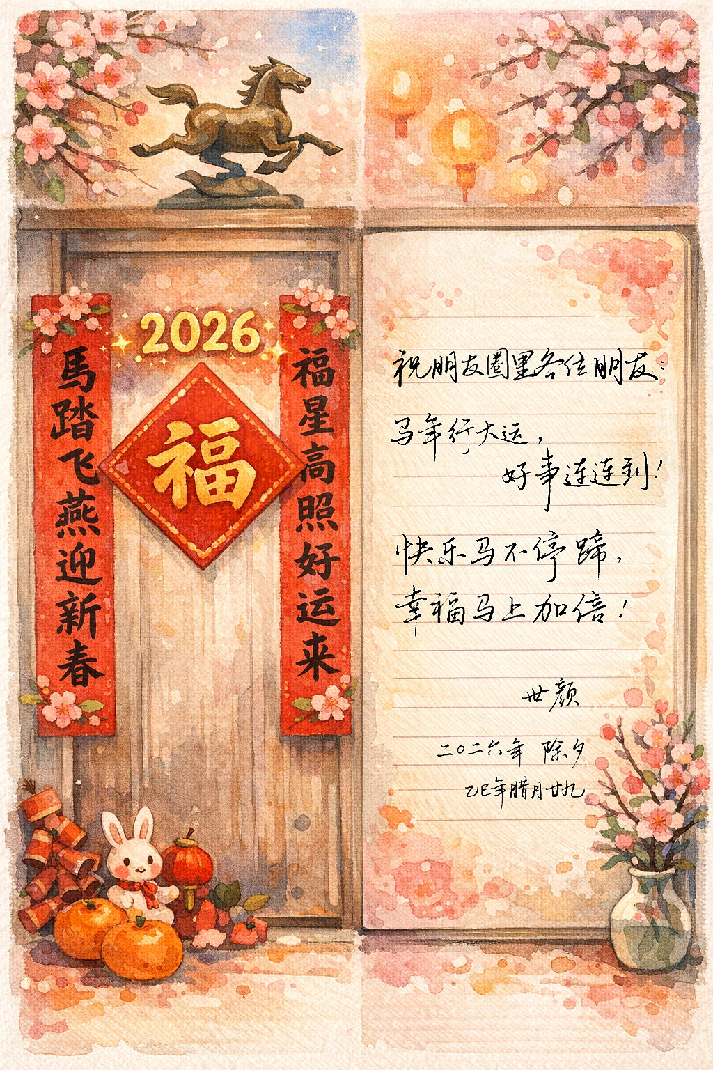 2026马年贺卡（图ZNDAyNzY1Mjc2） - 创作习作 - 站酷设计师世颜Tassel原创素材 - 站酷ZCOOL