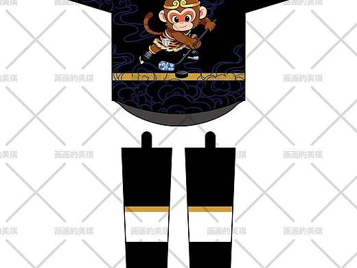 国风冰球服设计效果图