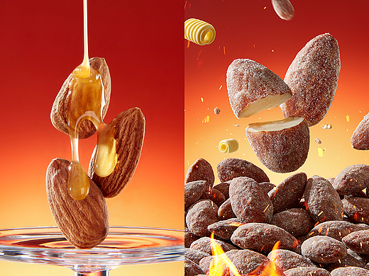 电商食品摄影 | 甘源蜂蜜黄油巴旦木 X 幼稚缘