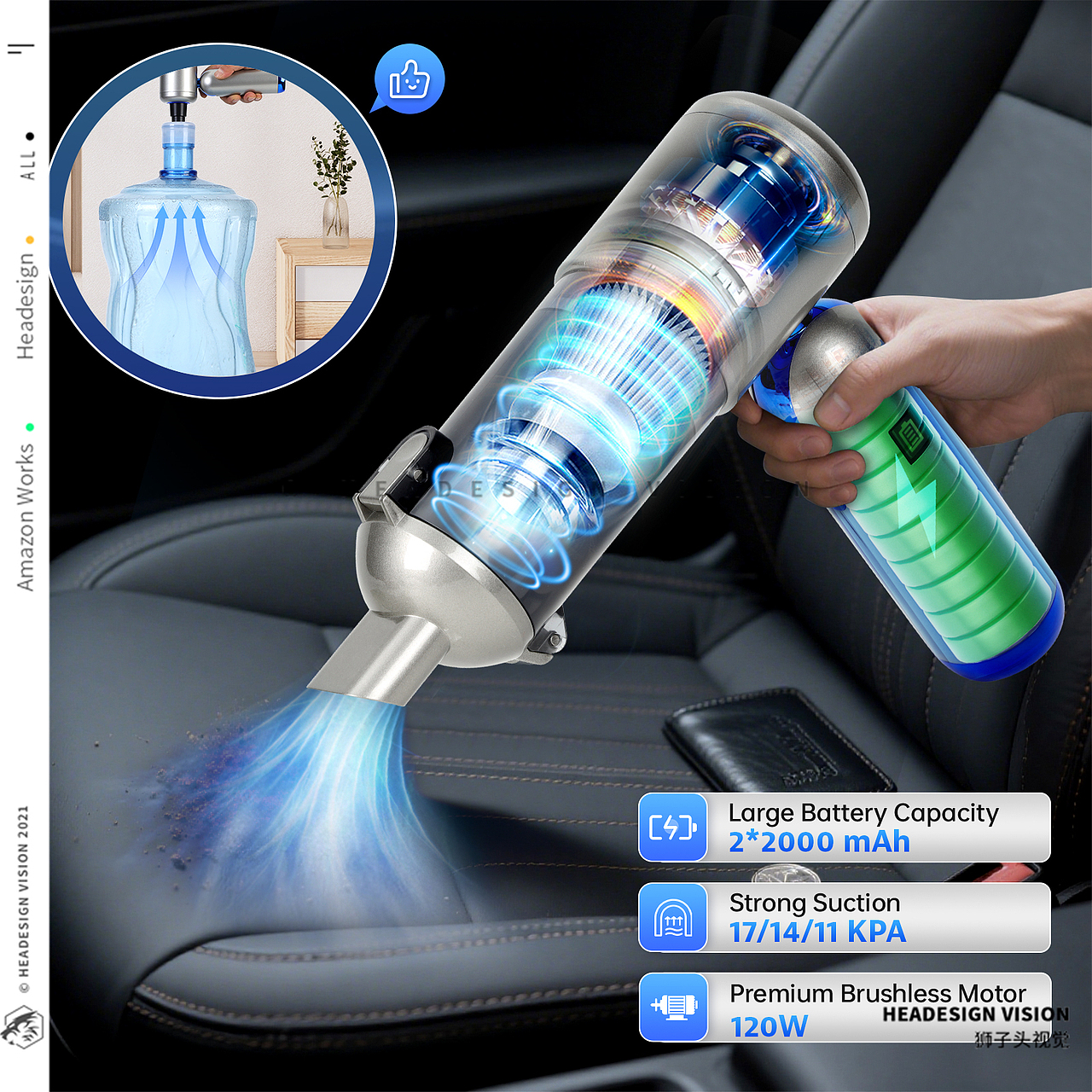 手持吸尘器产品拍摄_主图设计_A+页面设计-狮子头视觉（图ZNDAyNzg0ODM2） - 产品摄影 - 站酷设计师亚马逊主图设计原创素材 - 站酷ZCOOL