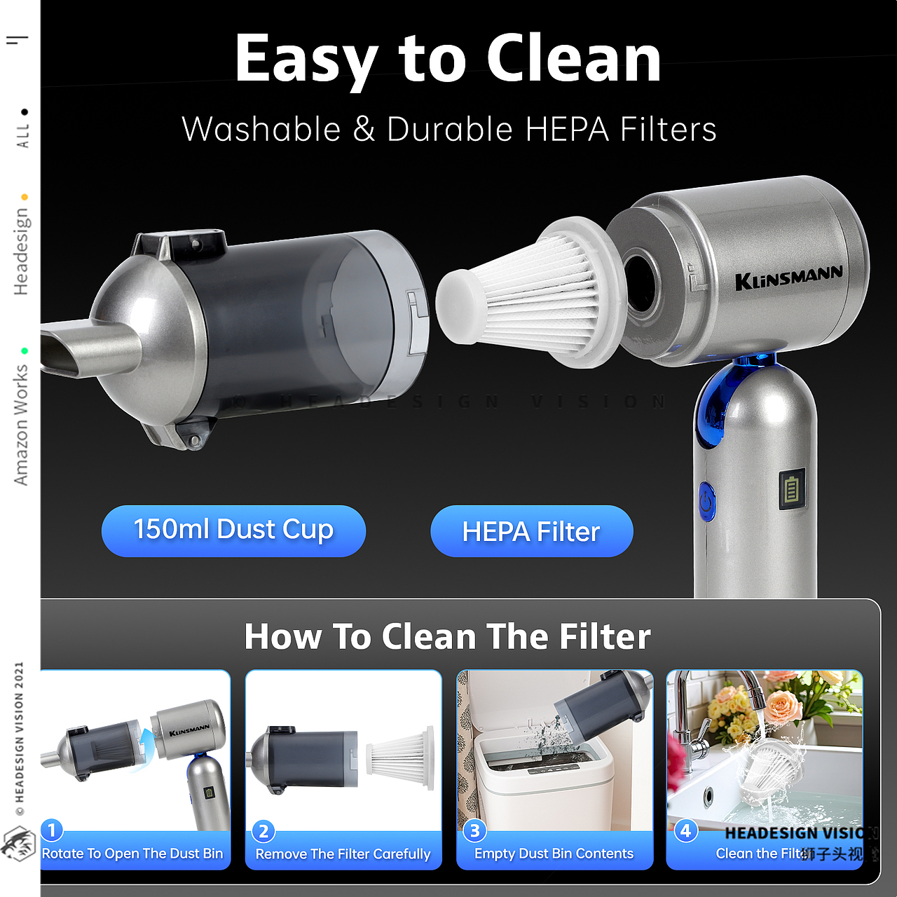 手持吸尘器产品拍摄_主图设计_A+页面设计-狮子头视觉（图ZNDAyNzg0ODUy） - 产品摄影 - 站酷设计师亚马逊主图设计原创素材 - 站酷ZCOOL