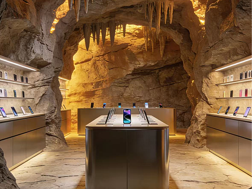 溶洞风内饰的快闪店