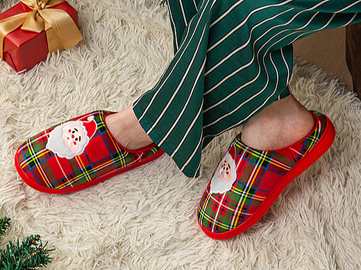 亚马逊美国站圣诞氛围棉拖