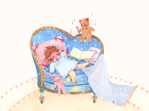 手绘丨把梦慢慢续上