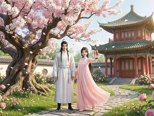 玫瑰汾酒：洛神赴新歲，清酒敬知己（個人主頁-ZNzMxNzcxODQ=） - AI作品 - 站酷設計師Blender66貓原創(chuàng)素材 - 站酷ZCOOL