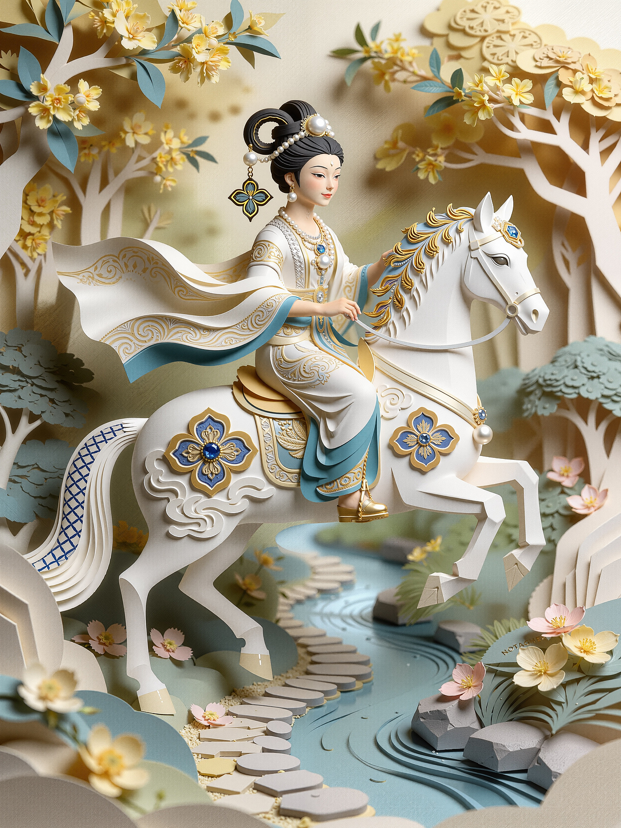 香奈儿也出汉服了？大牌与国风跨时空的对话（图ZNDAyODE1MjY0） - AI作品 - 站酷设计师设计师QY原创素材 - 站酷ZCOOL