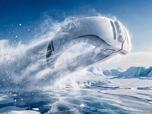 AIGC挂脖风扇渲染场景（二）