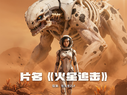 你敢信，个人手搓AI史诗感大片《火星追击》！