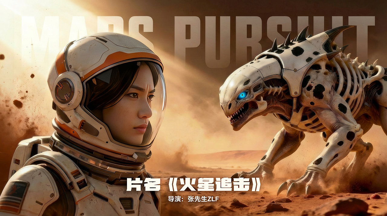 你敢信,个人手搓AI史诗感大片《火星追击》!(图ZNDAyODIyNjY0) - AI作品 - 站酷设计师张先生设计工作室原创素材 - 站酷ZCOOL
