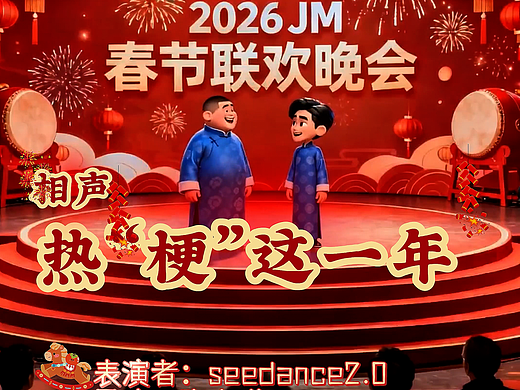 用seedance给大家表演一段相声!春晚留着看吧