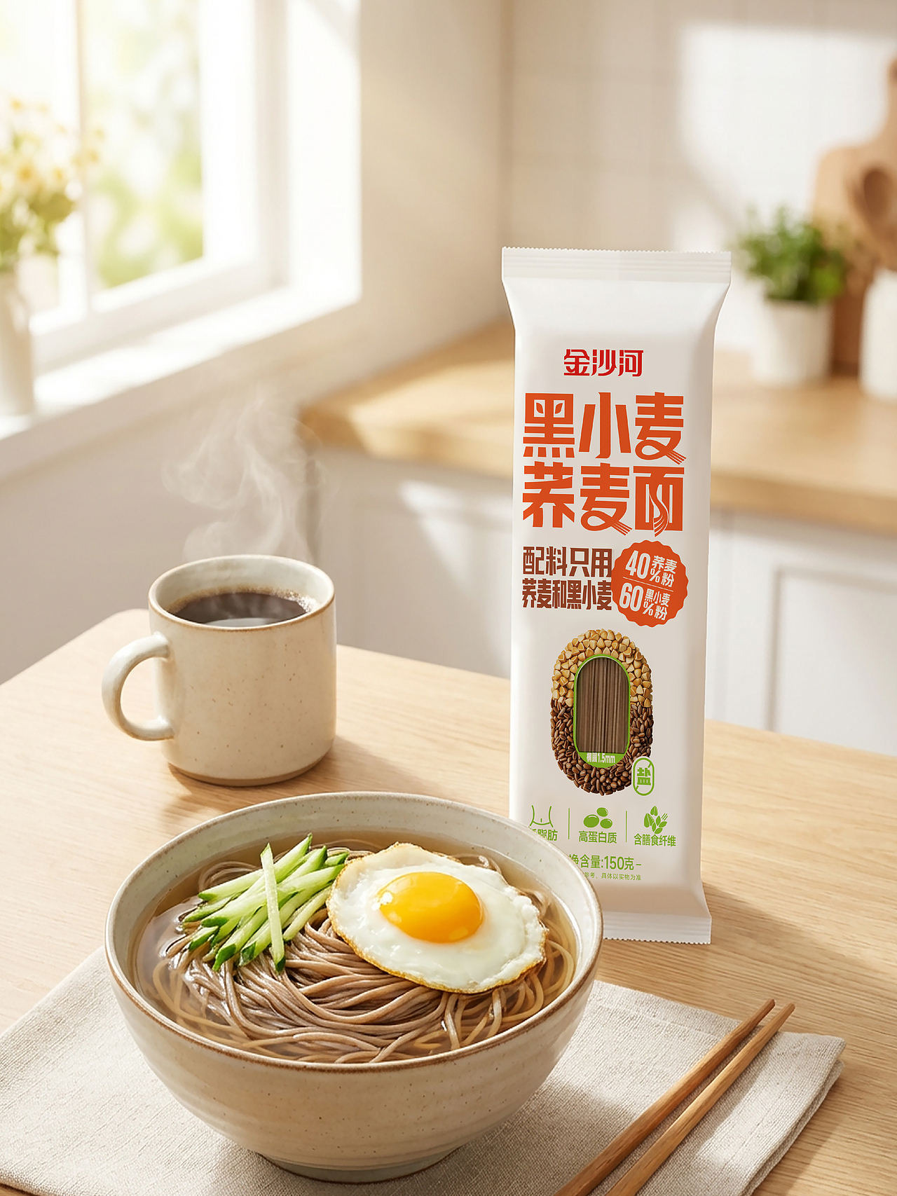 金沙河xBAI Brand | 黑小麦荞麦面（图ZNDAyODI2MDM2） - 包装 - 站酷设计师曾章白包装设计原创素材 - 站酷ZCOOL