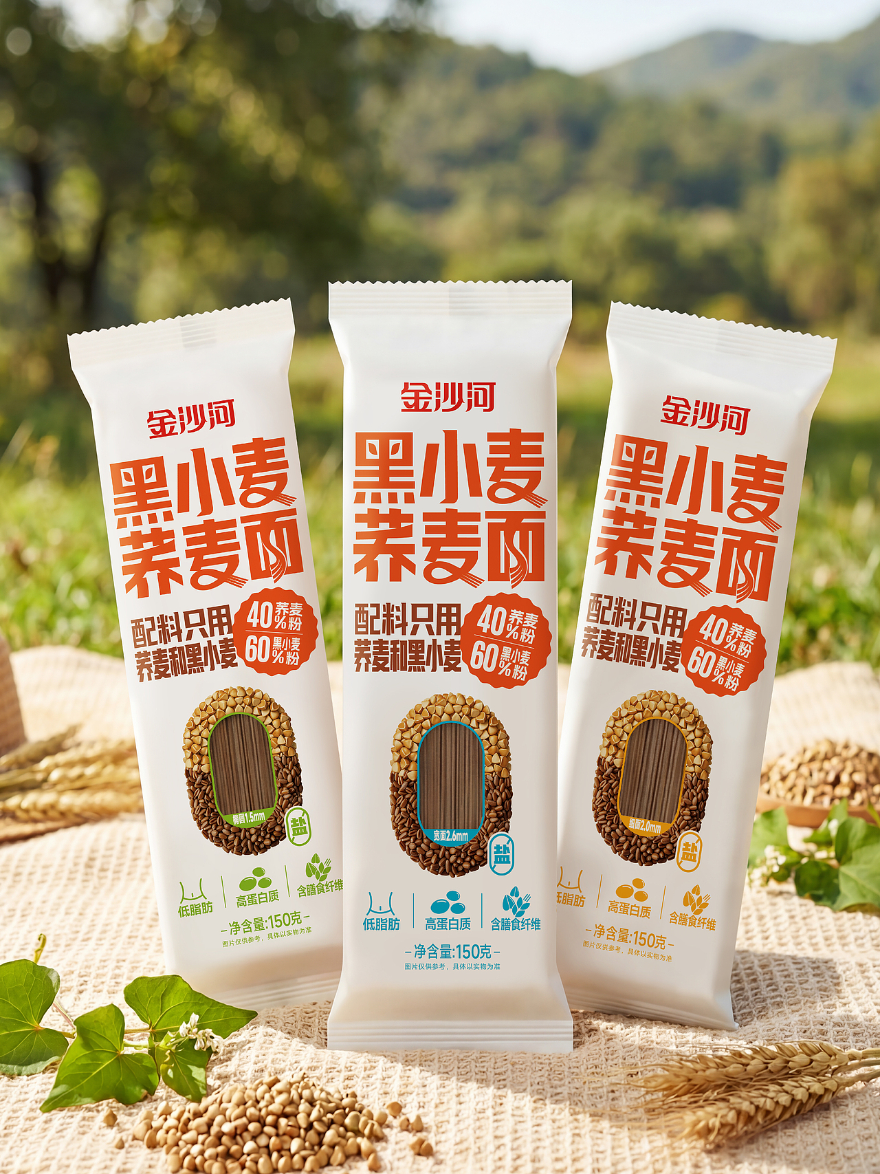 金沙河xBAI Brand | 黑小麦荞麦面（图ZNDAyODI2MDE2） - 包装 - 站酷设计师曾章白包装设计原创素材 - 站酷ZCOOL