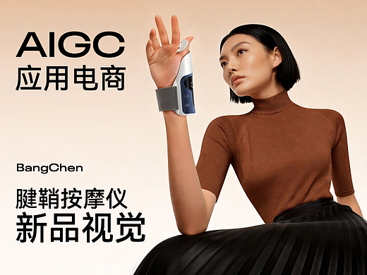 AIGC助力电商视觉×邦臣腱鞘按摩仪详情页视觉(NEW)