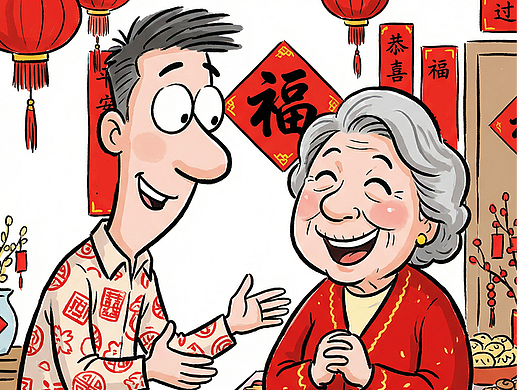 漫画新年处世：不炫富不张扬，安稳过好年