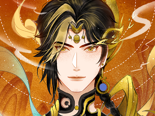 【王者同人插画】狄仁杰马年限定皮肤