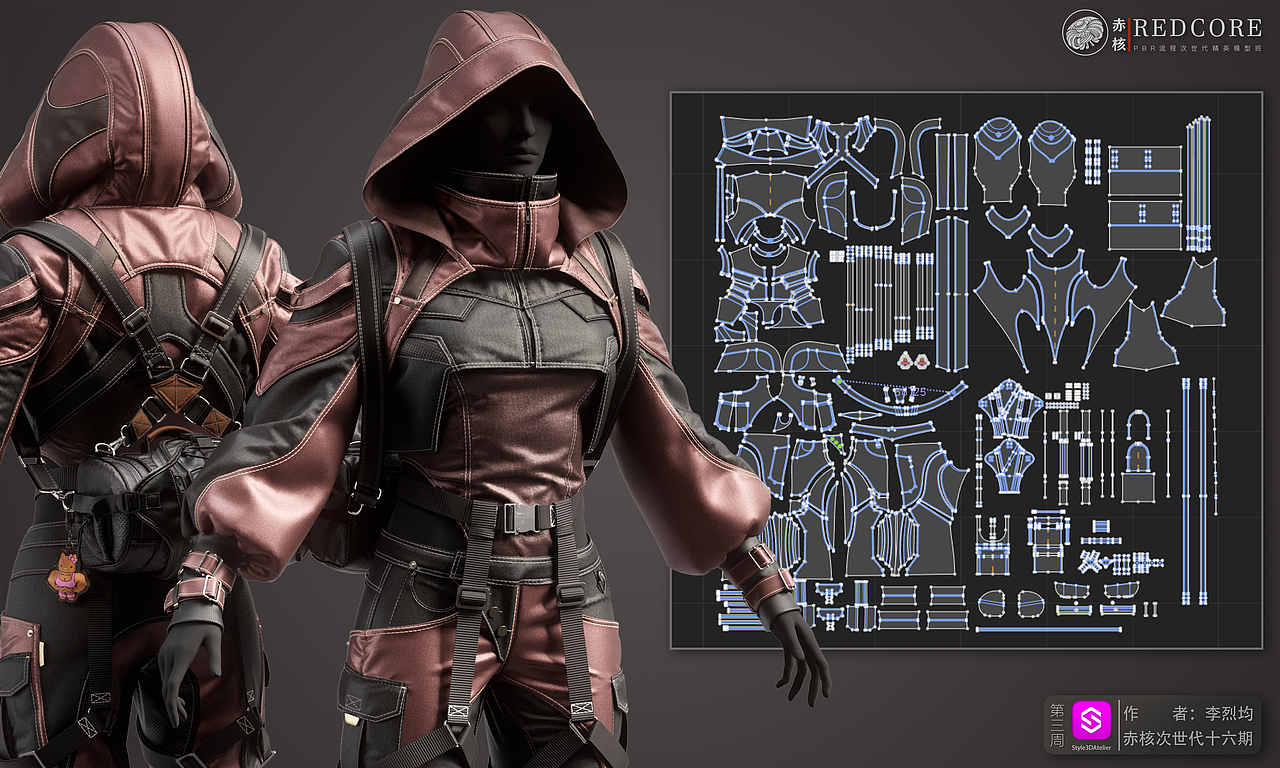 【赤核第十六期】布料解算专项训练作品展示（图ZNDAyODM0NTI4） - 人物/生物 - 站酷设计师赤核数字艺术原创素材 - 站酷ZCOOL