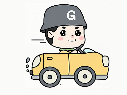 卡通动态表情包-渔夫帽男孩