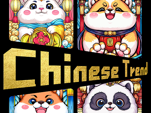 国潮插画竖版合集-第三十一弹