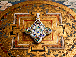 藏傳佛教“吉祥結(jié)”與馬賽克結(jié)合，陶瓷工藝呈現(xiàn)