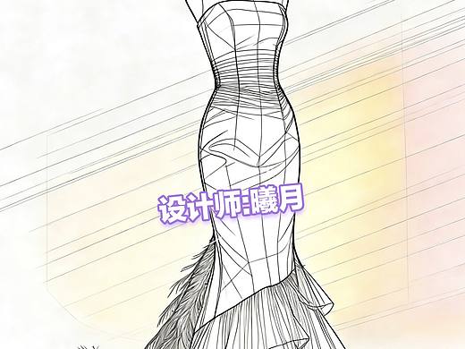 凤凰鱼尾款高定婚纱礼服