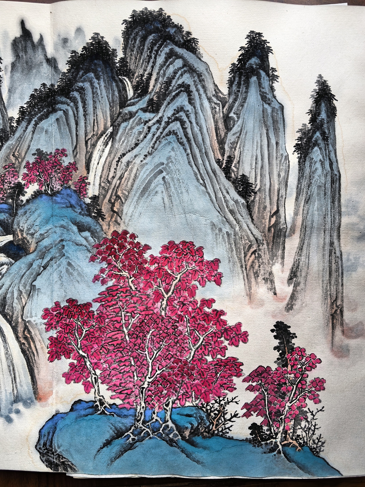 清秋听瀑（图ZNDAyODQ5OTI4） - 绘画 - 站酷设计师安田原创素材 - 站酷ZCOOL