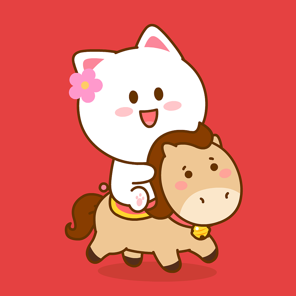 桃小仙马年祝福~（图ZNDAyODYwOTQw） - 网络表情 - 站酷设计师仙粑原创素材 - 站酷ZCOOL