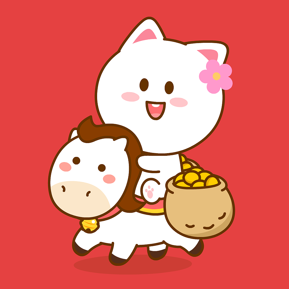 桃小仙马年祝福~（图ZNDAyODYwOTQ4） - 网络表情 - 站酷设计师仙粑原创素材 - 站酷ZCOOL