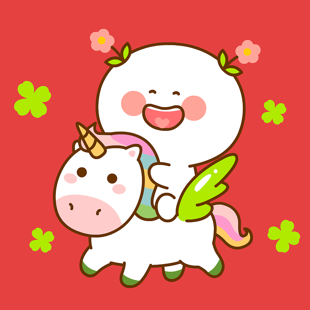 二花马年大吉~（图ZNDAyODYxMDcy） - 网络表情 - 站酷设计师仙粑原创素材 - 站酷ZCOOL