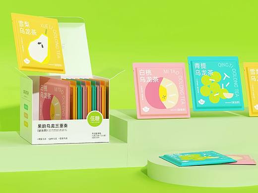 果茶包装设计｜感受多巴胺的视觉冲击!