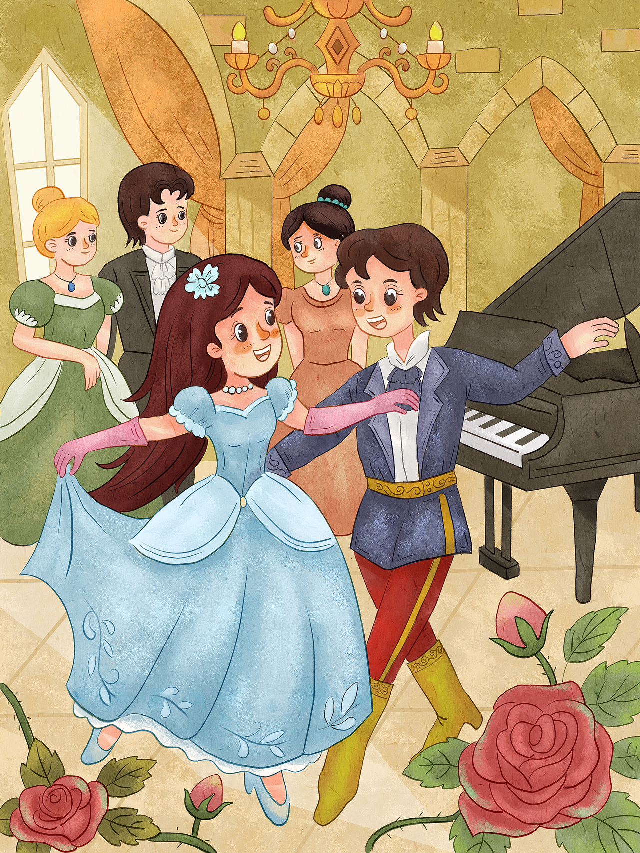 灰姑娘（图ZNDAyODcyOTY0） - 儿童插画 - 站酷设计师Jing草莓原创素材 - 站酷ZCOOL