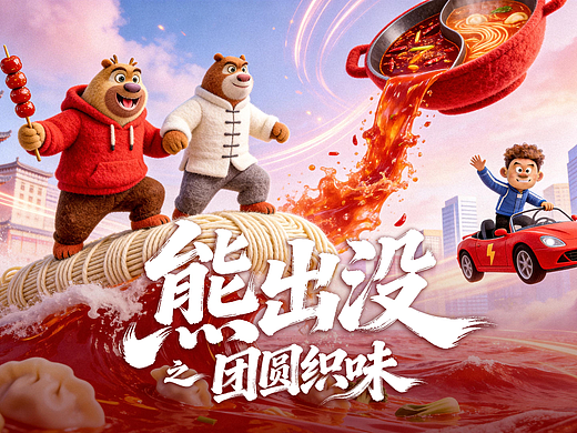 《熊出没之团圆织味》番外AI动画短片