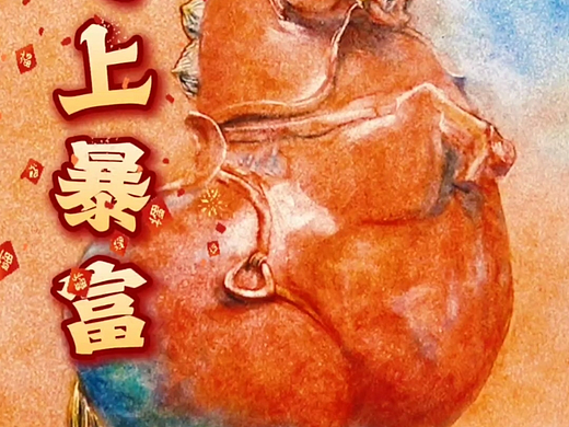 沙画《马上暴富》