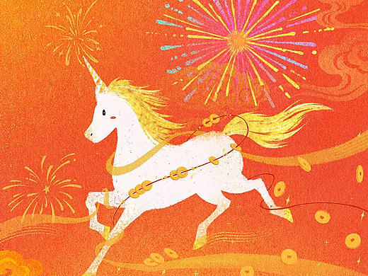 🐎马年接好运！一骑绝尘！（个人主页-ZNzMxODU2NjA=） - 艺术插画 - 站酷设计师Bonnie小屋原创素材 - 站酷ZCOOL