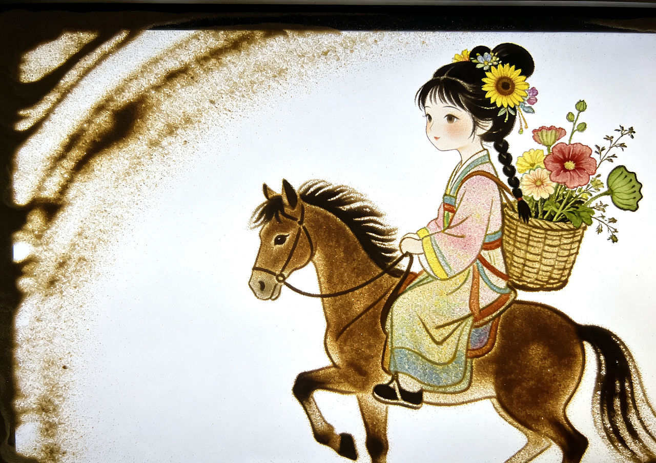 沙画纪念2026马年新春除夕守岁（十二花神生肖版）（图ZNDAyODg0MzMy） - 其他 - 站酷设计师雪里莓工作室原创素材 - 站酷ZCOOL