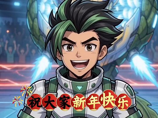 [攜帶甲獸]祝大家新年快樂，馬上暴富，身體健康?。▊€(gè)人主頁-ZNzMxODYyMjg=） - 其他動(dòng)漫 - 站酷設(shè)計(jì)師AI圖圖原創(chuàng)素材 - 站酷ZCOOL