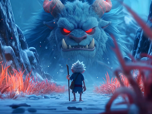 孤翁凭赤胆，白发战年兽