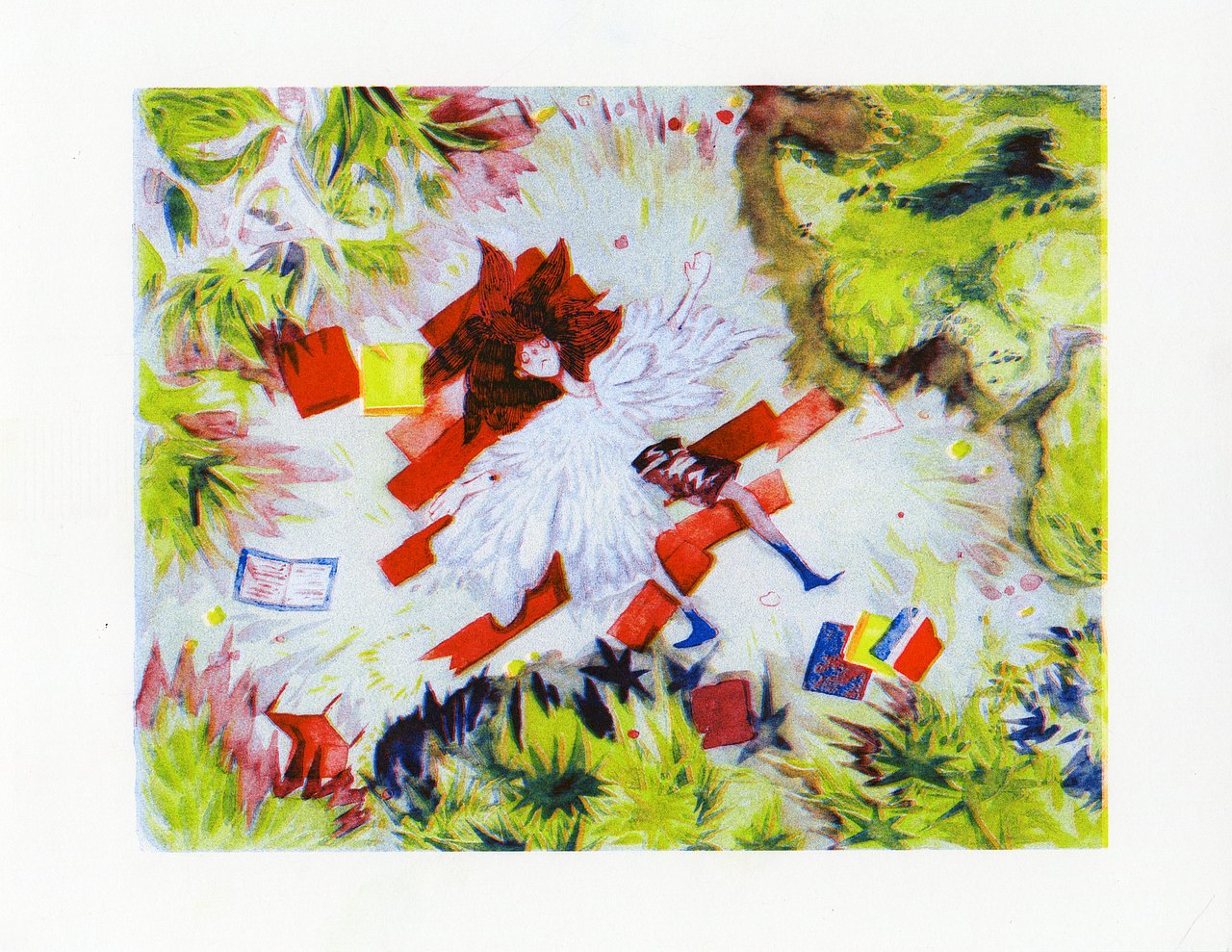 Risograph及丝网印刷（图ZNDAyODk5OTg0） - 艺术插画 - 站酷设计师棒棒果汁原创素材 - 站酷ZCOOL