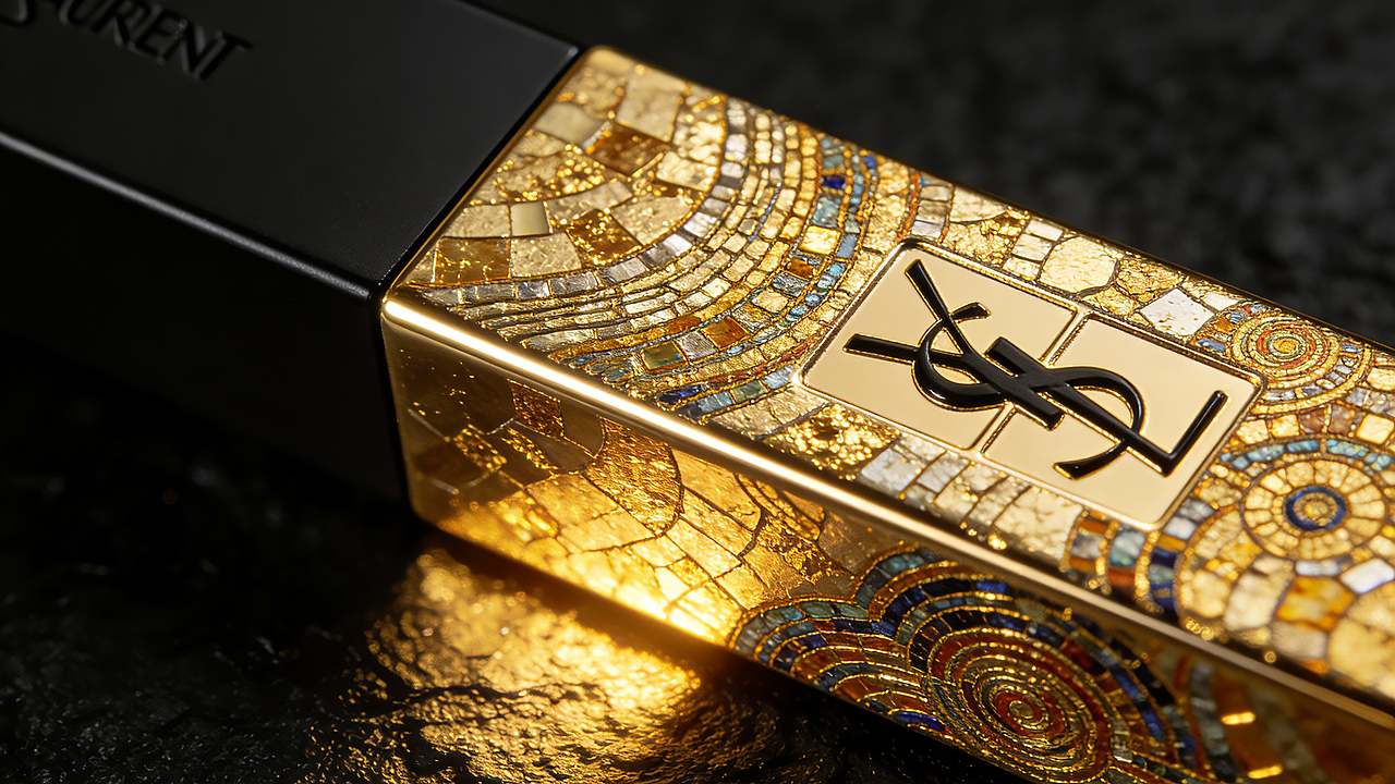 鎏金绮梦｜YSL 小金条 × 克里姆特艺术限定版 TVC（图ZNDAyOTAzMzI0） - AI作品 - 站酷设计师小筱酱原创素材 - 站酷ZCOOL