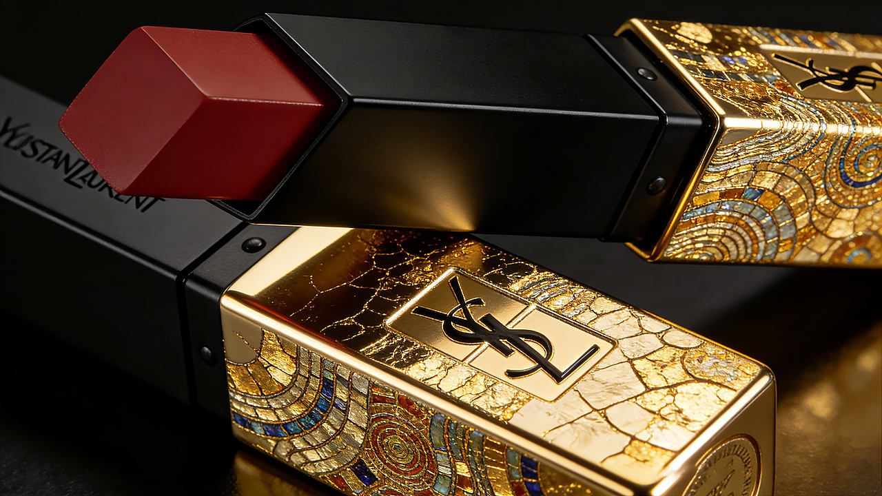 鎏金绮梦｜YSL 小金条 × 克里姆特艺术限定版 TVC（图ZNDAyOTAzMzYw） - AI作品 - 站酷设计师小筱酱原创素材 - 站酷ZCOOL