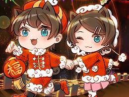 【礦咪插畫】oc新年/元宵賀圖/微信紅包封面??