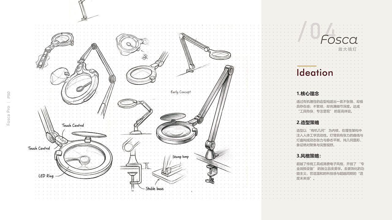 「Fosca Pro · 光学放大镜灯」​（图ZNDAyOTA3MTI0） - electronic product - 站酷设计师逸森造物原创素材 - 站酷ZCOOL
