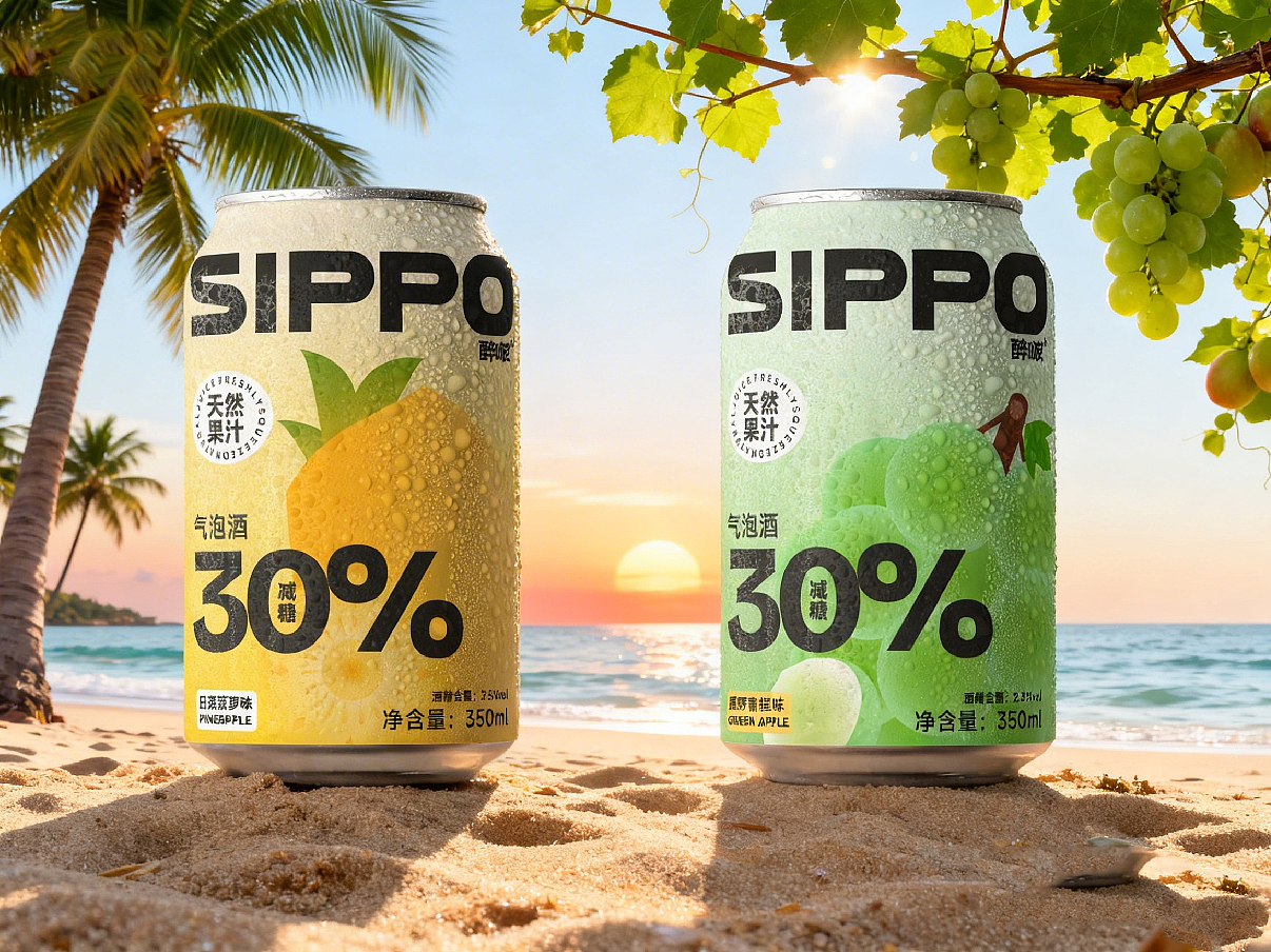 SIPPO气泡酒包装设计（图ZNDAyOTA4ODM2） - 包装 - 站酷设计师HallieLy原创素材 - 站酷ZCOOL