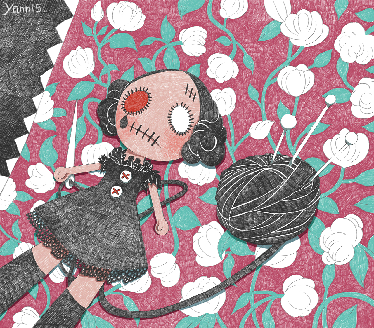 暗夜之语（图ZNDAyOTA4OTAw） - 商业插画 - 站酷设计师雅妮斯Yannis原创素材 - 站酷ZCOOL