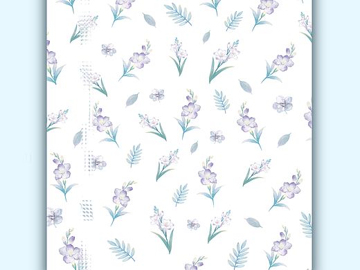 图案设计&面料设计&清新印花家纺图案